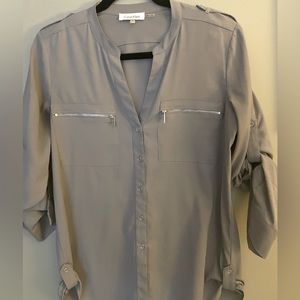 Calvin Klein Gray Blouse - size S.